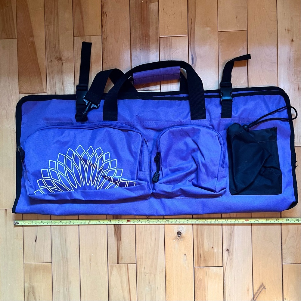 Purple Yoga Mat Bag with Black Accents